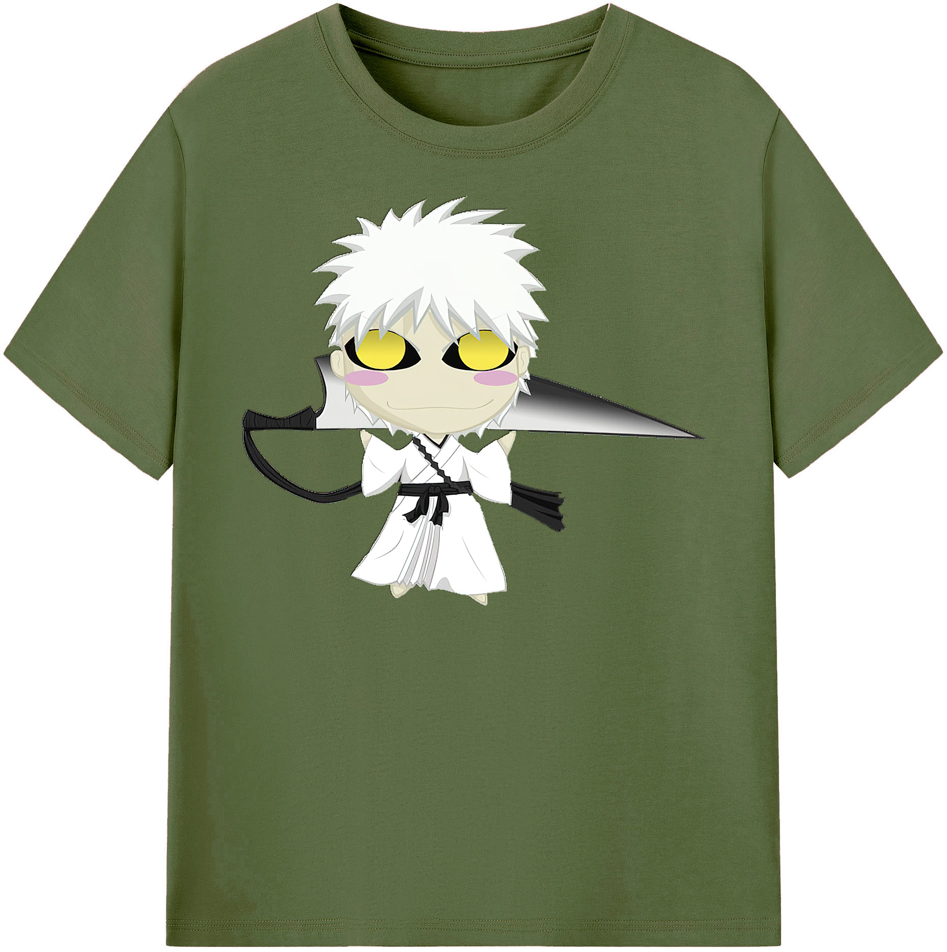 （画像用） ブリーチ 黒崎一護（くろさき いちご）BLEACH Kurosaki Ichigo 綿100％半袖Tシャツ（フロントプリント）